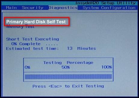 how long dose a bios hard drive test take|bios diagnostic test.